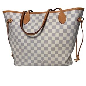 Louis Vuitton Damier Azure Neverfull MM Full Set